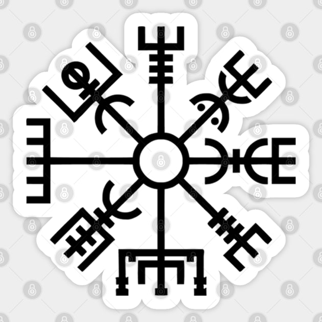 Vegvisir Norse Viking Compass Pagan Wayfinder Sticker by Blue Pagan